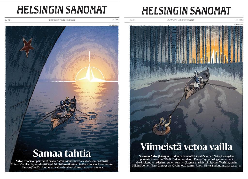 Helsingin Sanomat 17.5.2022 och 1.4.2023